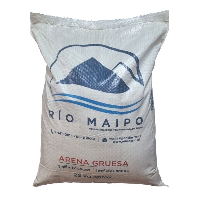 Arena gruesa de río Saco de 40 kg