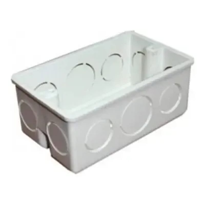 Caja rectangular de PVC pesada 4 x 2 pulg.