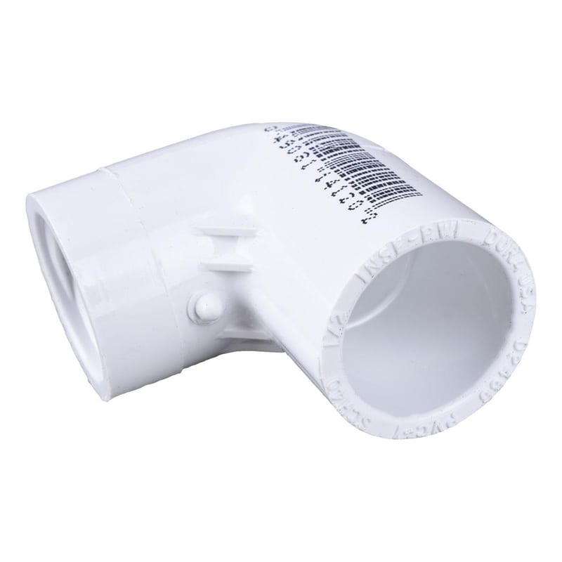 Codo PVC 90 grados 1/2 pulg. Clase 10