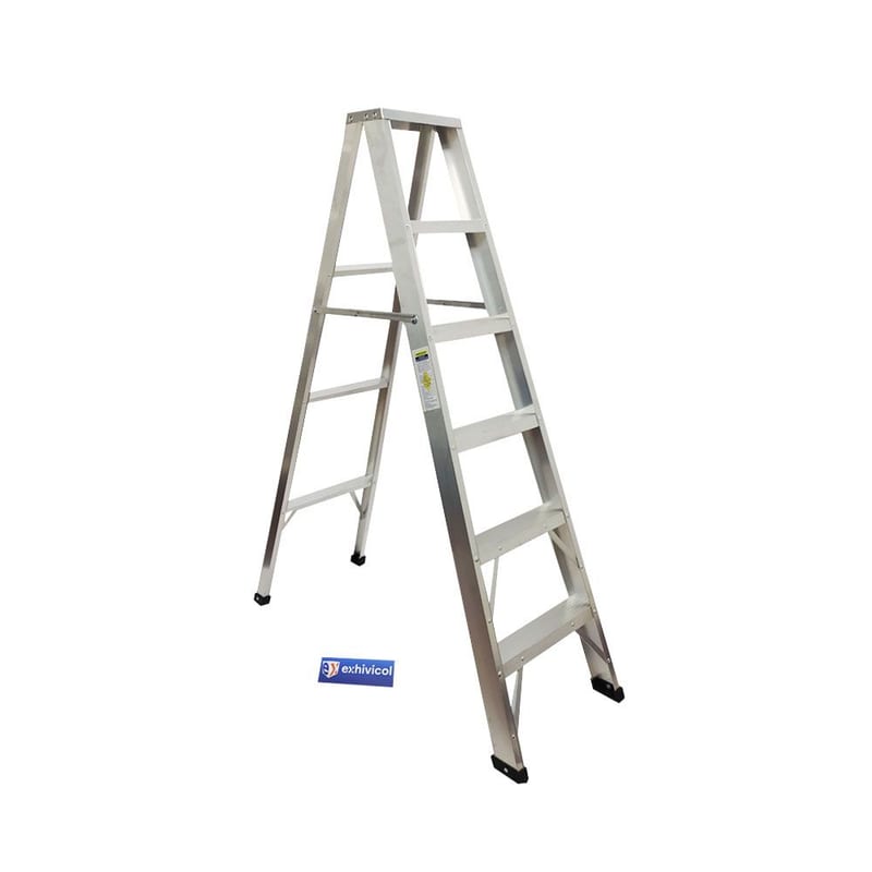 Escalera tijera de aluminio 6 pasos 1.80 m