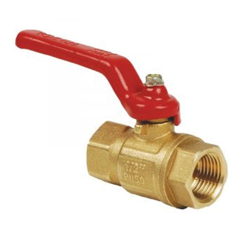 Llave de paso esférica 1/2 pulg. Bronce