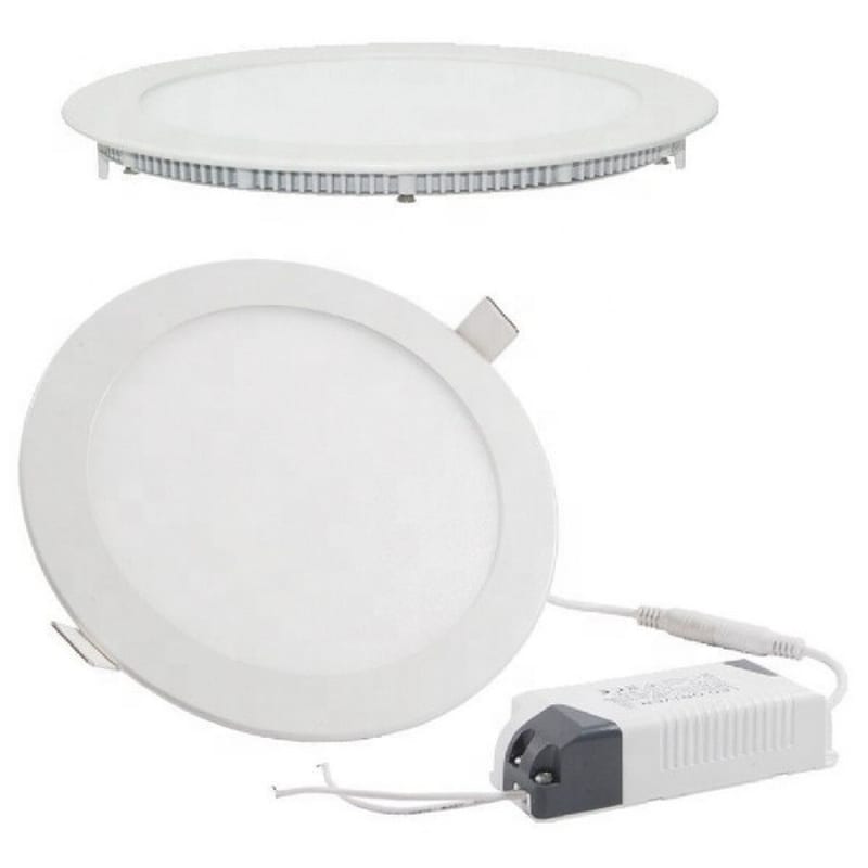 Panel LED empotrable 18 W redondo 22 cm