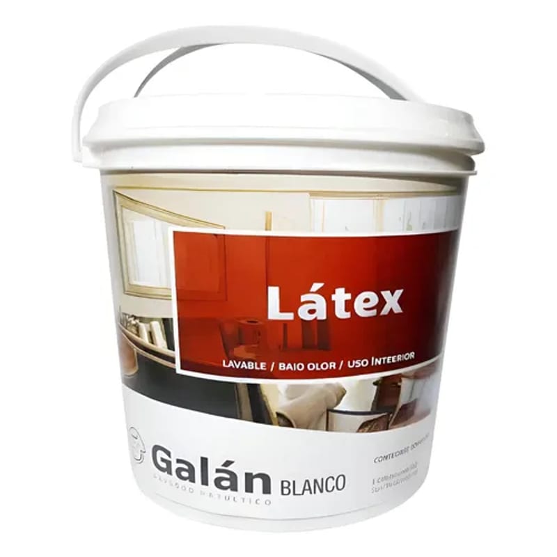 Pintura látex lavable blanco 1 galón
